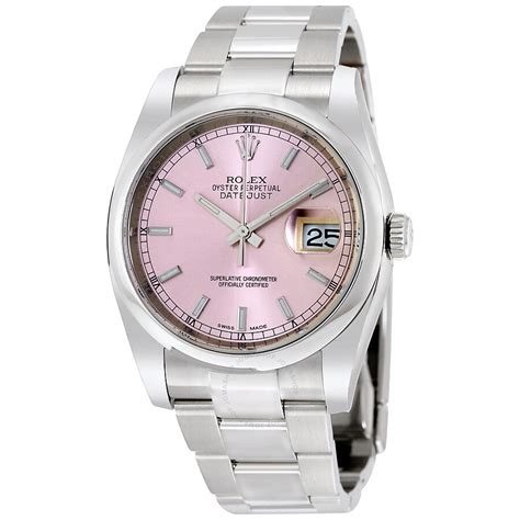 rolex datejust pink dial mens|Rolex Datejust pink face.